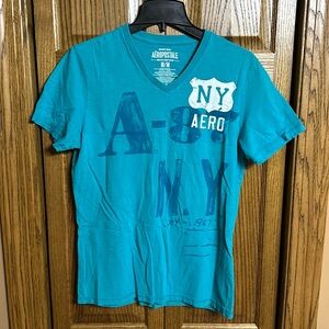 Aeropostale Men’s Blue T-Shirt - Medium